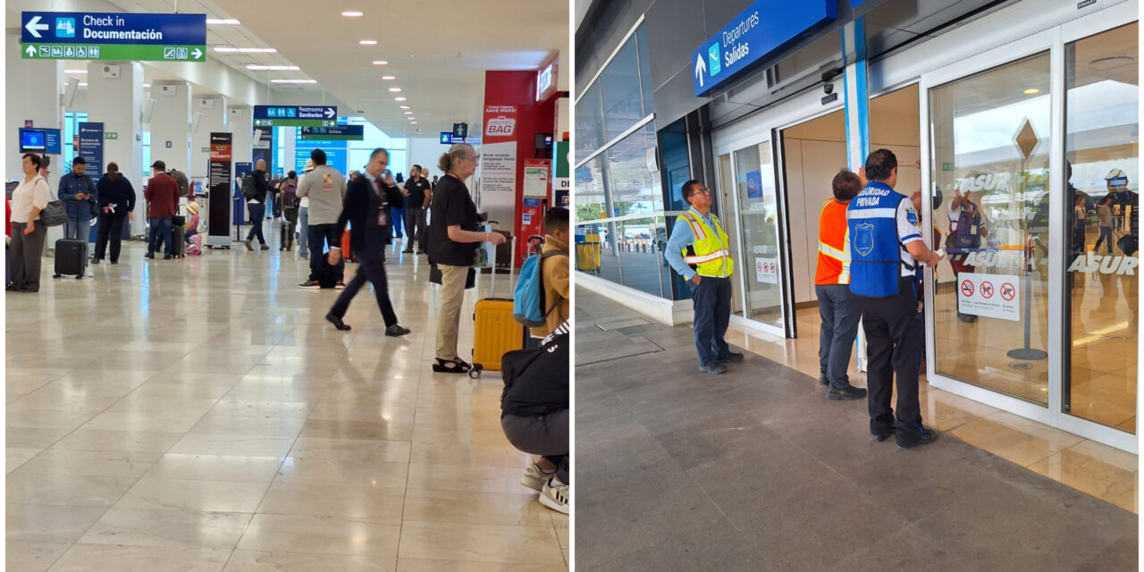 ¿Cuántos vuelos afectados en aeropuertos de Mérida y Cancún?