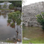 Inundado sitio maya de Xkambó, por rumbo de Telchac Puerto