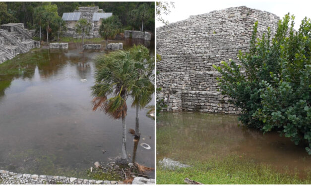 Inundado sitio maya de Xkambó, por rumbo de Telchac Puerto