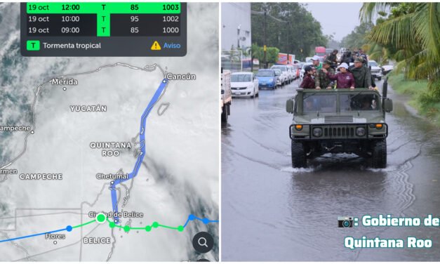 ‘Nadine’ entró a 140 kilómetros al sur de Chetumal
