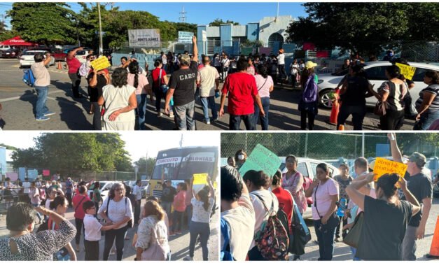 Cierran escuela y bloquean calle en colonia García Ginerés, Mérida