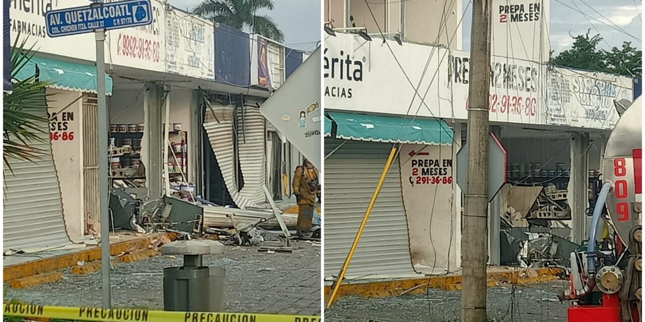 Explota lavandería en avenida Quetzalcóatl, colonia Chichén Itzá