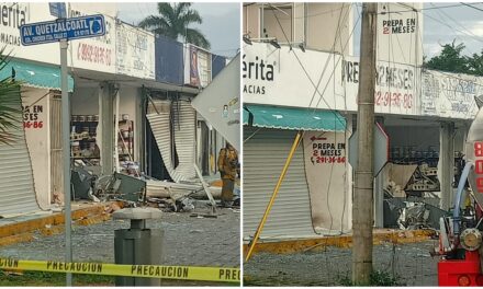 Explota lavandería en avenida Quetzalcóatl, colonia Chichén Itzá