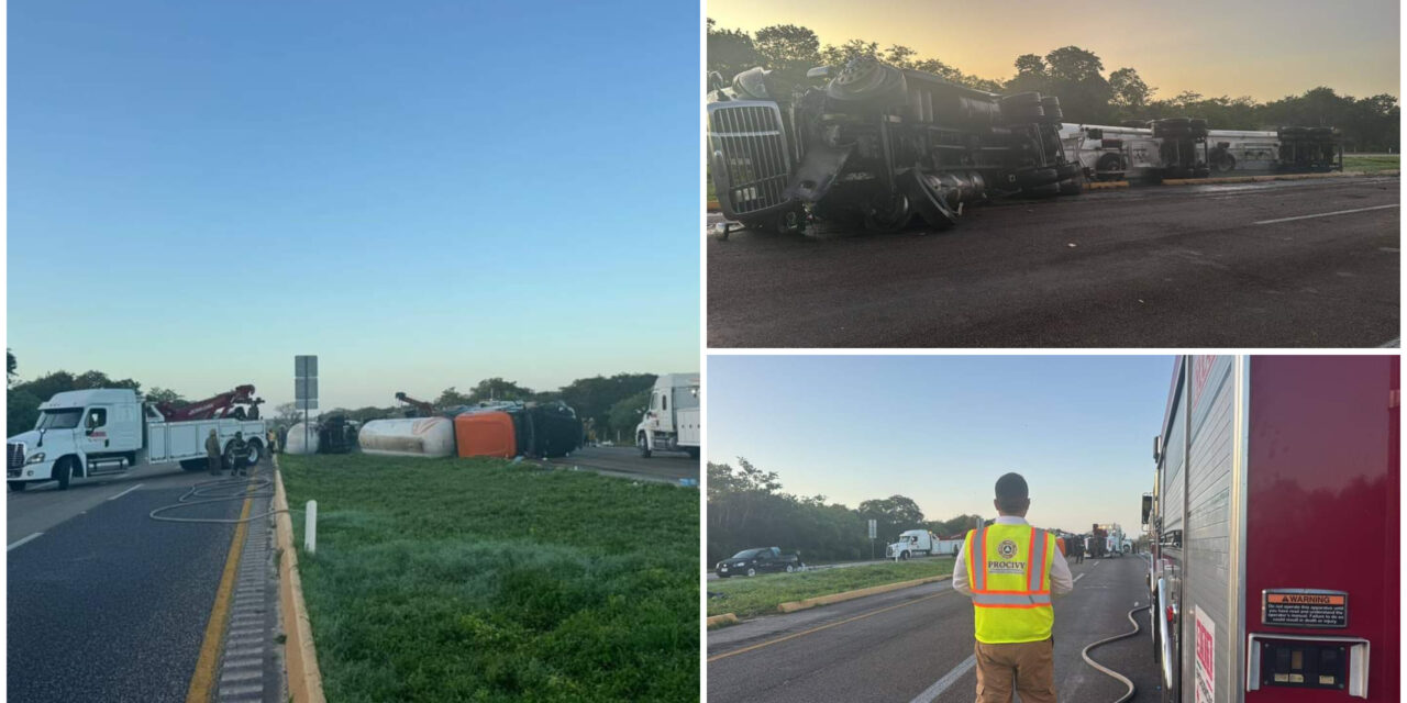 Carretera Mérida – Campeche permanece bloqueada en ‘día pico’