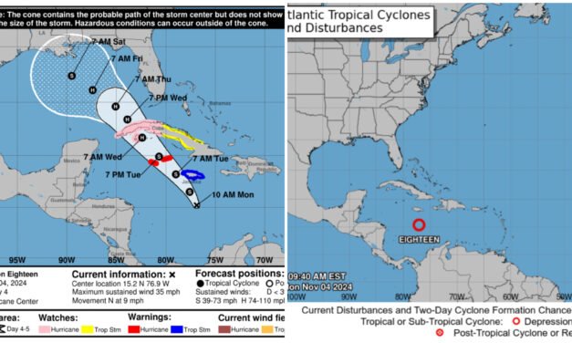Depresión tropical al este-sureste de Quintana Roo