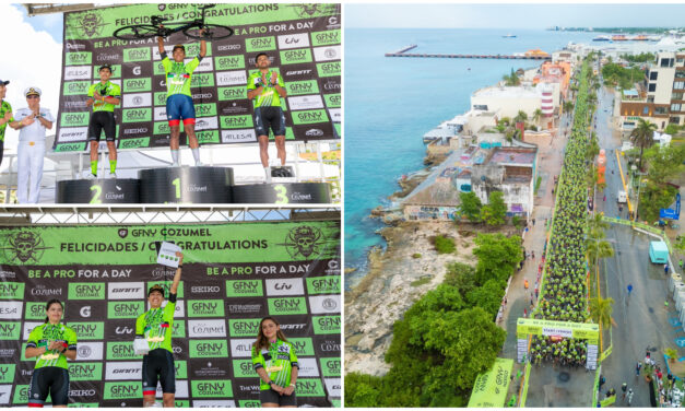 Fiesta ciclista en Cozumel entre paisajes naturales