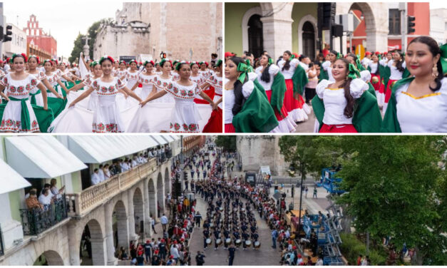 Desfile cívico-deportivo por aniversario de Revolución Social Mexicana