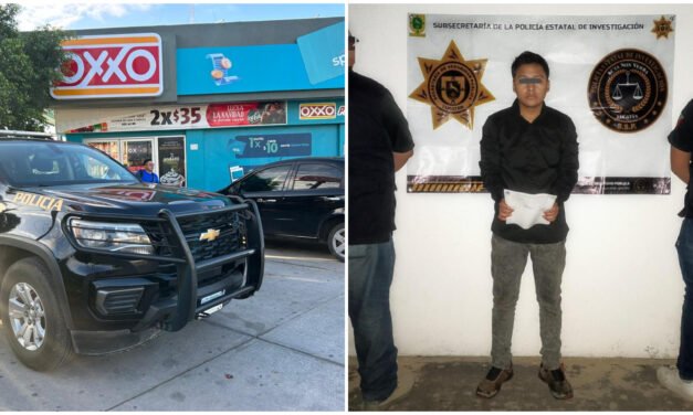 Ayudante de taquero acusado de robar dinero y tequila en Oxxo de Vergel 65