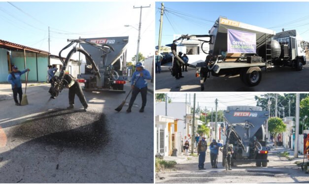 Nueva maquinaria refuerza campaña contra baches en Mérida