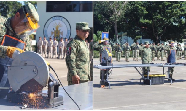 Destruyen armas de fuego y municiones aseguradas en Yucatán