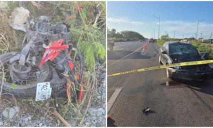 Atropellado motociclista cerca de la entrada a puerto Progreso