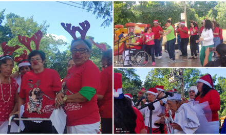 Afecto, alegría y canciones navideñas para abuelos en desamparo