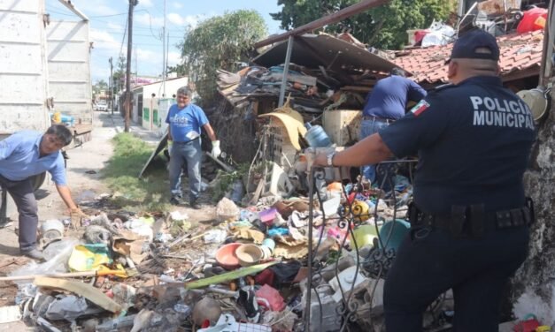 Limpieza de ‘casa de la basura’ en Pacabtún requirió 20 viajes de camiones