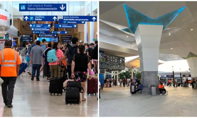 Suman 21 cancelaciones de vuelos en Cancún por mal tiempo en EU