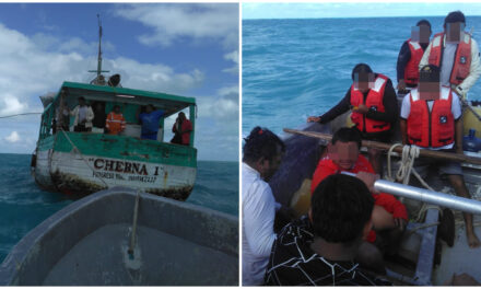 Naufragan cuatro pescadores cerca de Isla Pérez y son rescatados