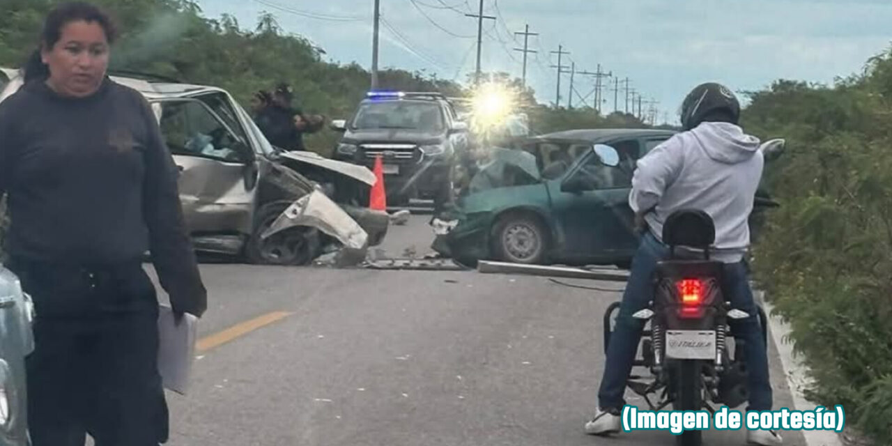 Chocan autos en carretera entre los dos Telchac; muere maestra