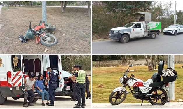 Viernes fatal para motociclistas: estallan llantas de sus naves y derrapan