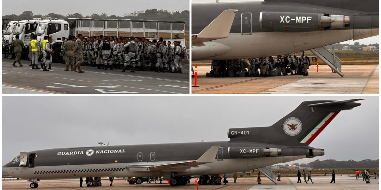 Refuerzos de Guardia Nacional desde Yucatán a frontera norte