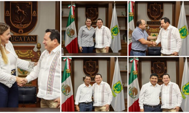 Recibe ‘Huacho’ a ediles de Mérida, Umán, Oxkutzcab, Dzilam de Bravo y Yobaín