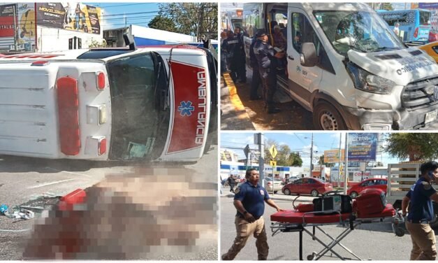 Encontronazo de ambulancias en la avenida Itzáes