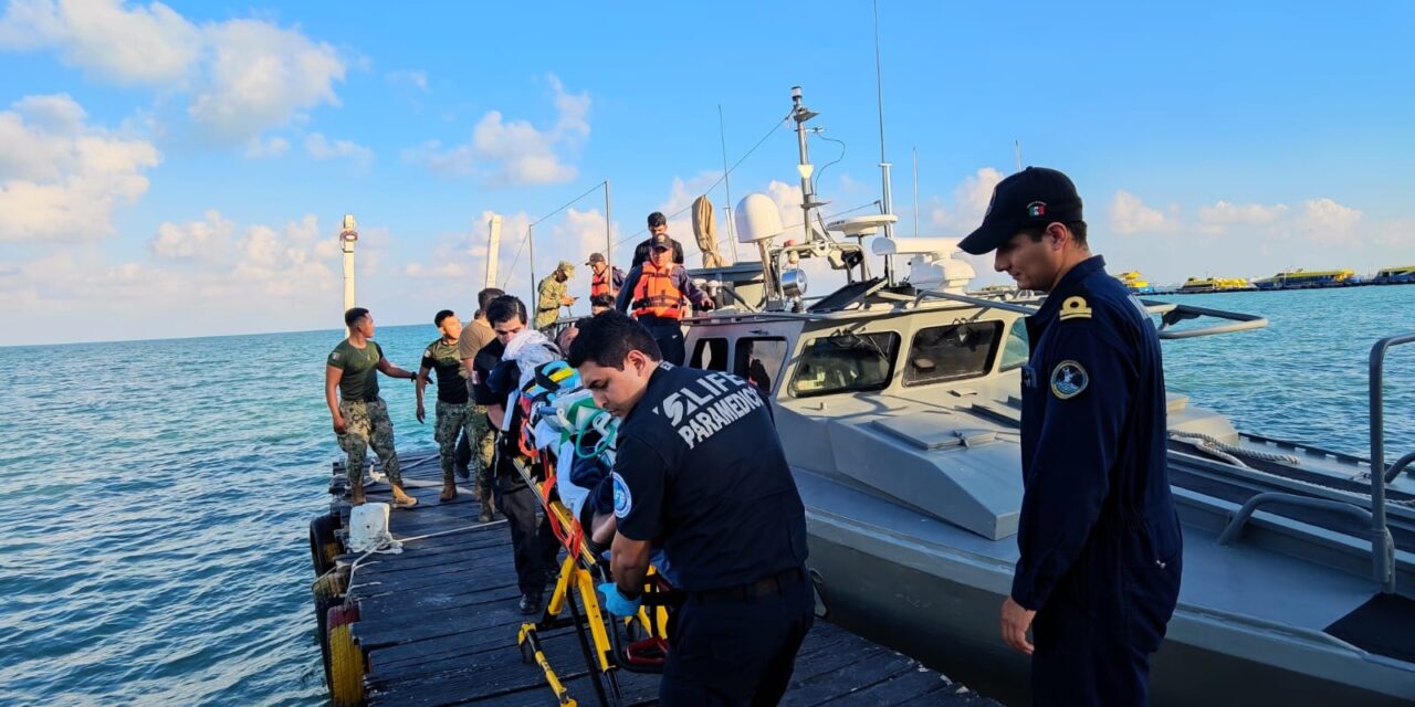 Turista africana se puso mal a bordo de crucero frente a Isla Mujeres