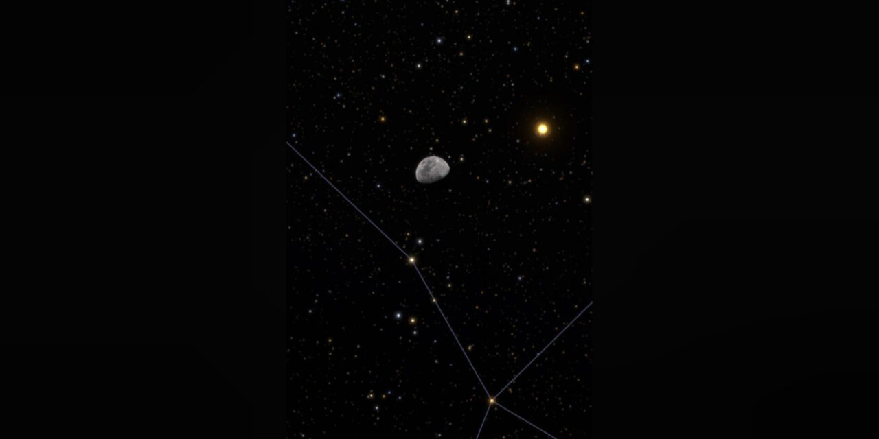 Mira al cielo y verás un acercamiento de la Luna y Marte