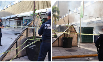 A punto de incendio transformador aledaño a Palacio de la Música