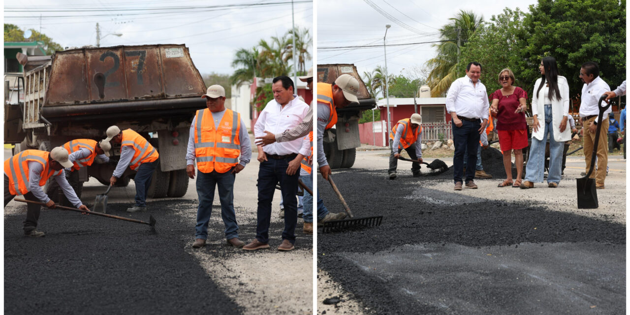 Reparan 20 kilómetros de vialidades en sector al sur de Mérida