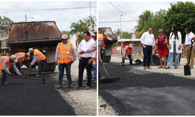 Reparan 20 kilómetros de vialidades en sector al sur de Mérida