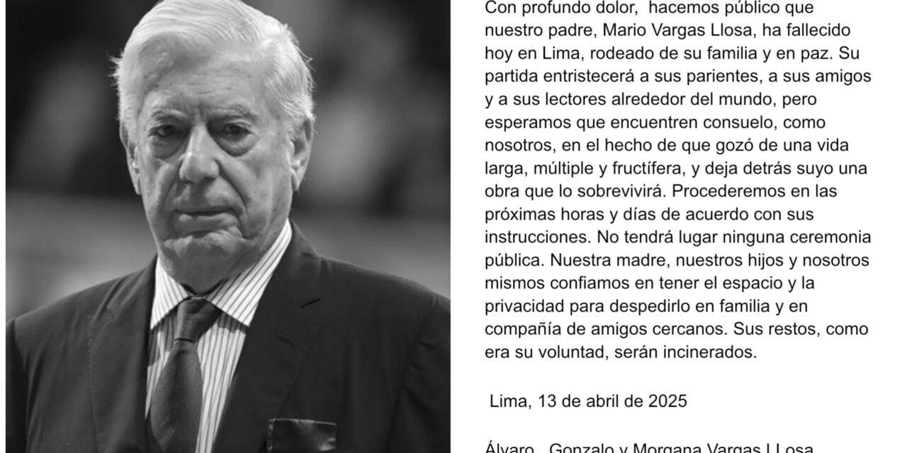 Mario Vargas Llosa, artífice del boom literario en América Latina