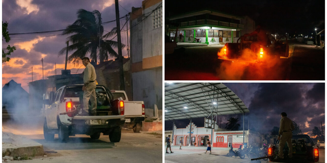 Van contra mosquitos en franja costera de Yucatán