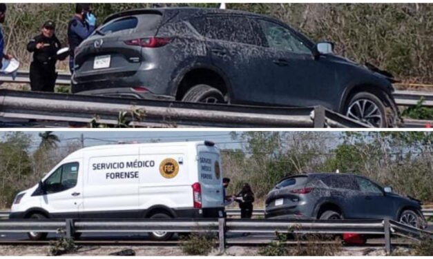 Fatal amanecer para una joven; choca en muro metálico