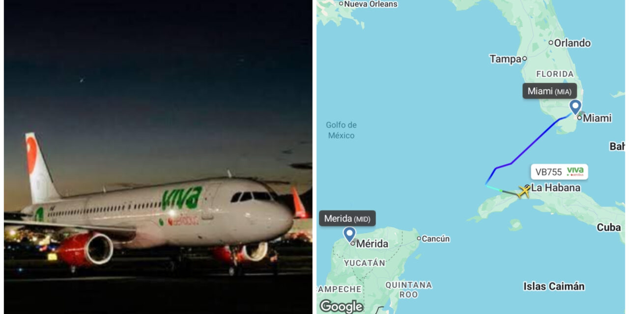 Desviado de emergencia a La Habana avión Miami – Mérida