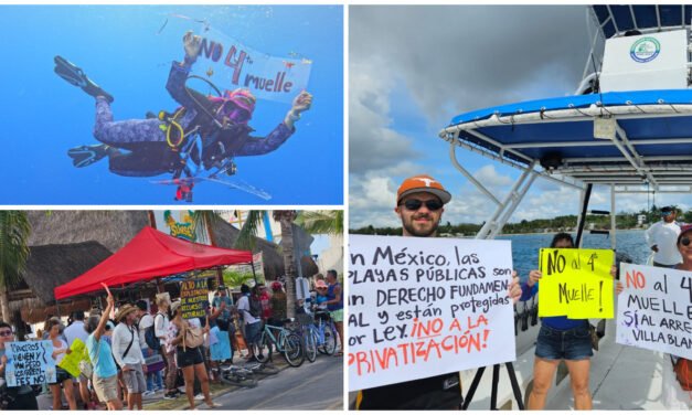 Manifestación contra otro muelle de cruceros en Cozumel