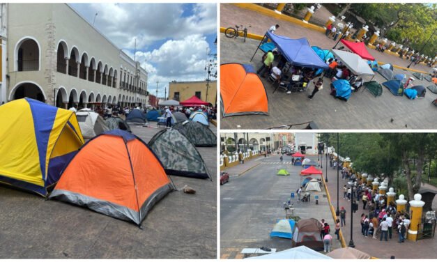 Masiva movilización de docentes en Valladolid; inician paro de labores