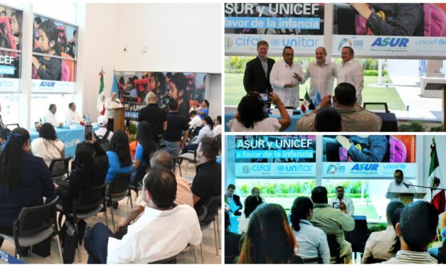 Aeropuertos del sureste de México en defensa de derechos de la infancia