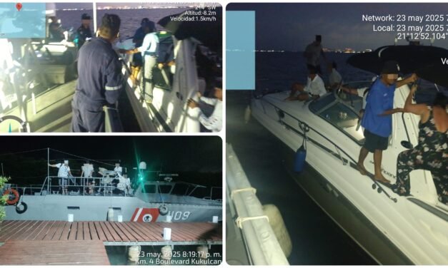Paseantes en caribe mexicano quedaron a la deriva en el mar