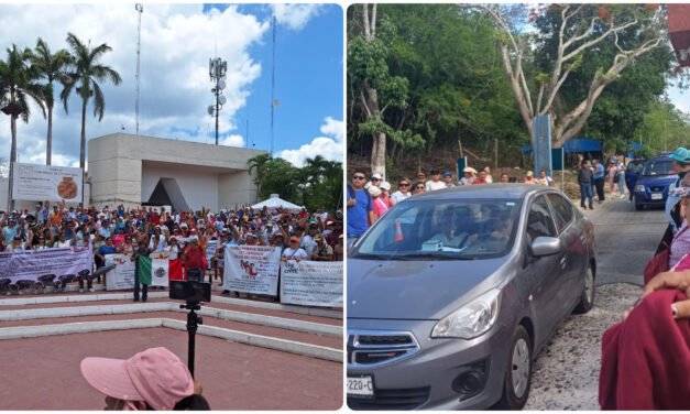 Amagan docentes con plantón permanente en Chichén Itzá