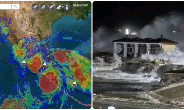 Huracán “Erick” en tierra: tocó costa en Oaxaca