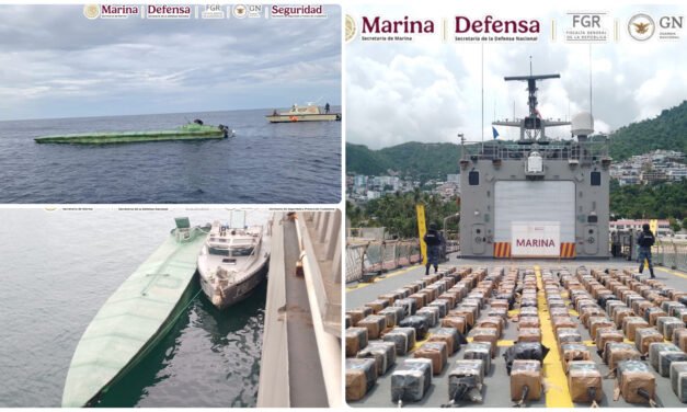 Mega cargamento en sumergible, interceptado frente a costas de Guerrero