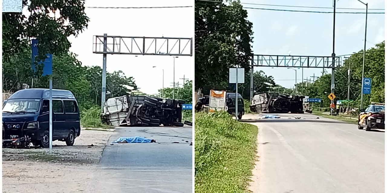 Final trágico de motociclista en carretera de comisarías de Mérida