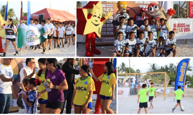 En vacaciones de verano: fútbol de playa