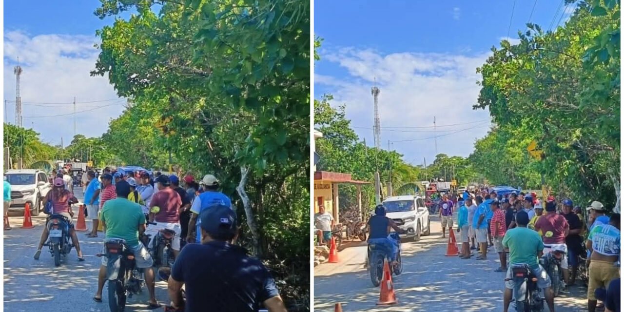 Protesta de pobladores en Dzilam de Bravo por pesca furtiva