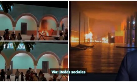 Queman Palacio Municipal de Tzucacab por joven muerto