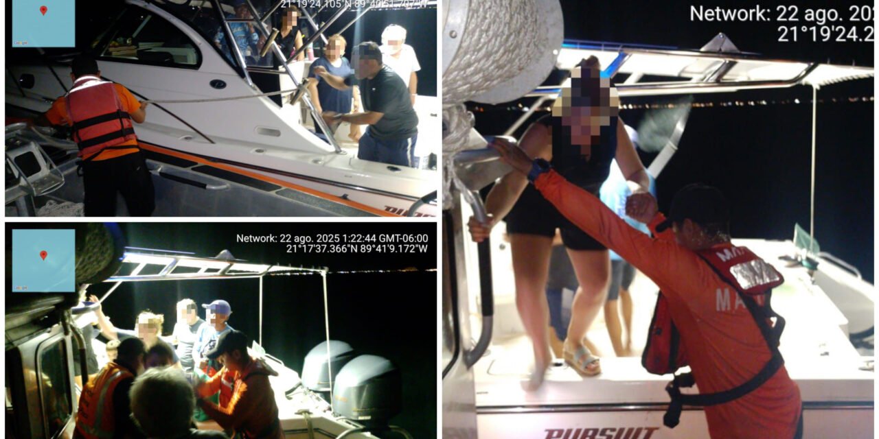 Lancha de recreo, con siete tripulantes, se quedó sin batería