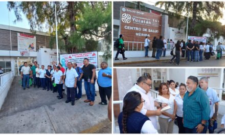 Protesta en Centro de Salud Urbano de Mérida: denuncian acoso laboral