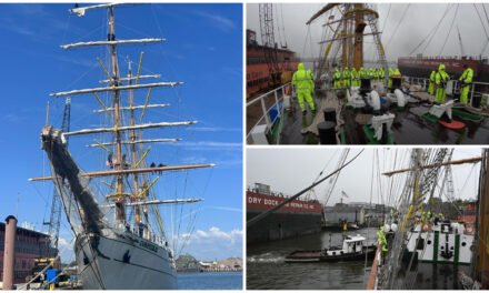 Rehabilitado: ponen a prueba el velero ‘Cuauhtémoc’