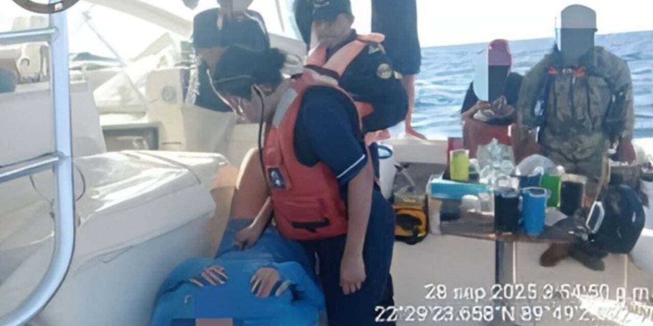 Falla motor de yate en alta mar y una tripulante enferma de infección estomacal