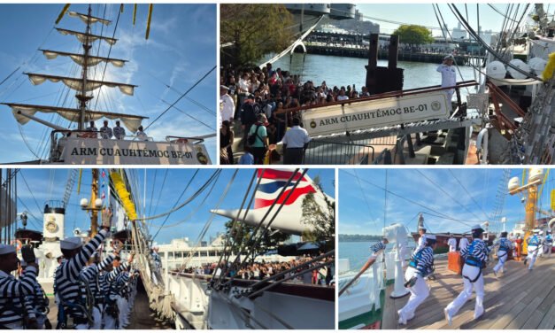 Buque ‘Cuauhtémoc’ en ruta a península de Yucatán