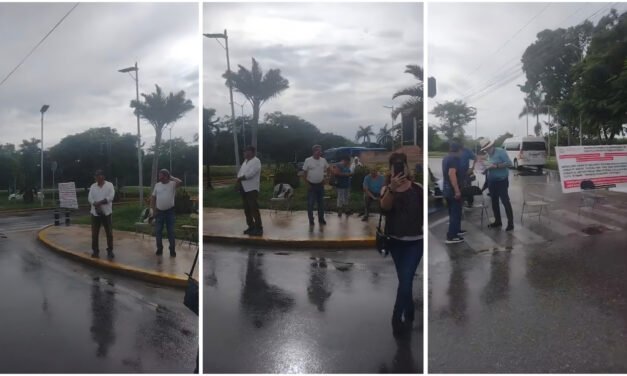 Bloqueo al aeropuerto de Mérida por jubilados de Pemex